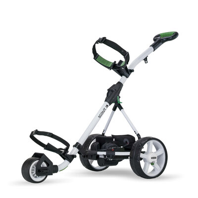 HB Scout Electric Golf Trolley in White
